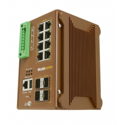 WoMaster DS612 Industrial 8G+4GF L3 Managed Switch